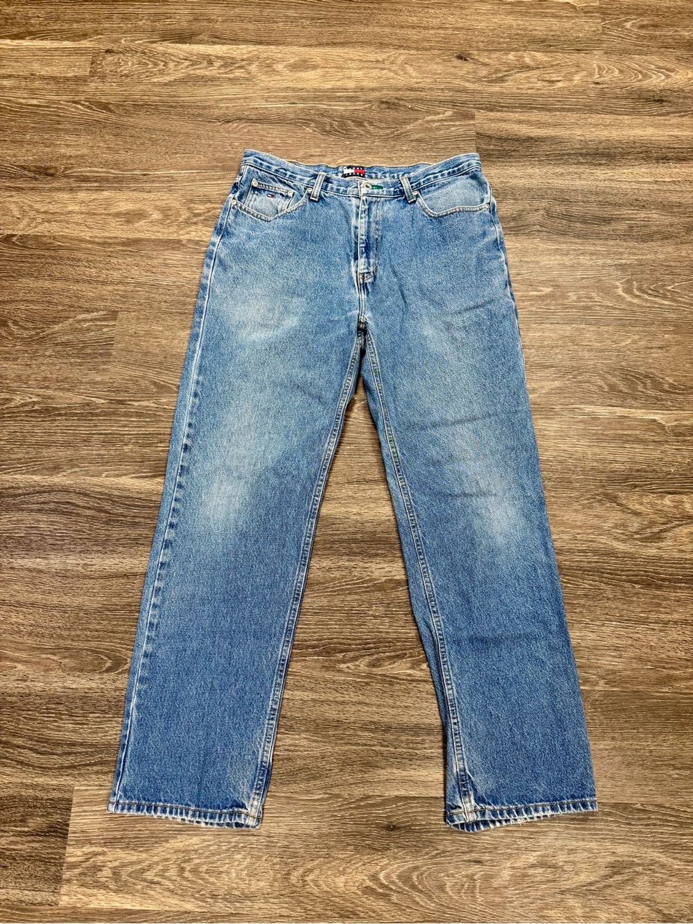 Vintage 1996 Tommy Hilfiger Jeans Mens 36x32 Light Wash Straight Leg